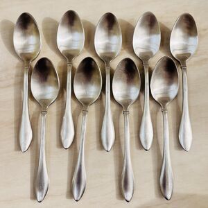 9pc ONEIDA Jackson Teaspoon 6 3/8 in Stainless 18/10 Plain Satin Frost Flatware